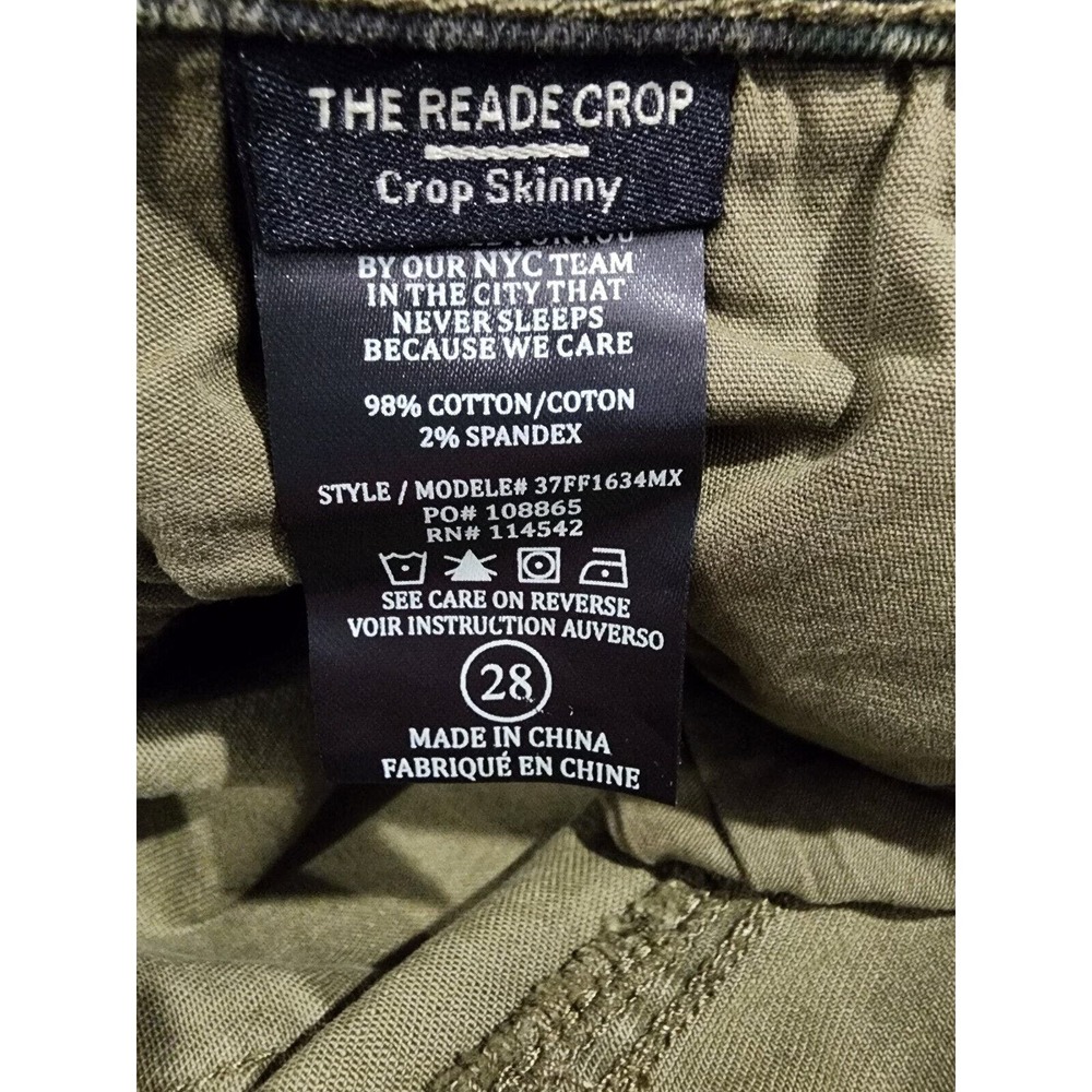 BLANKNYC The Reade Crop Size 28 Green Camouflage Denim Cotton Skinny Leg - Picture 6 of 8